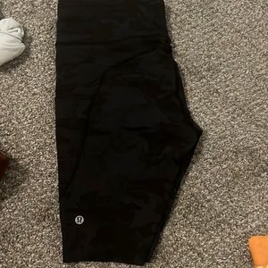 Lululemon fast and free shorts in black camo